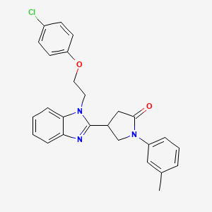 4-(1-(2-(4-chlorophenoxy)ethyl)-1H-benzo[d]imidazol-2-yl)-1-(m-tolyl)pyrrolidin-2-one