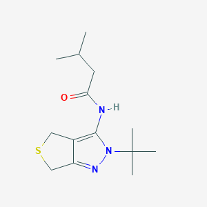 N-(2-tert-butyl-4,6-dihydrothieno[3,4-c]pyrazol-3-yl)-3-methylbutanamide