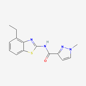 molecular formula C14H14N4OS B2798905 N-(4-ethylbenzo[d]thiazol-2-yl)-1-methyl-1H-pyrazole-3-carboxamide CAS No. 1172557-92-4