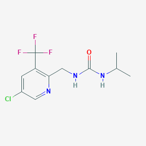 molecular formula C11H13ClF3N3O B2798908 1-{[5-Chloro-3-(trifluoromethyl)pyridin-2-yl]methyl}-3-(propan-2-yl)urea CAS No. 2059280-56-5