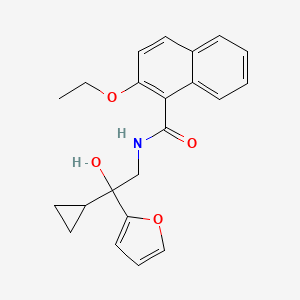 molecular formula C22H23NO4 B2798924 N-[2-cyclopropyl-2-(furan-2-yl)-2-hydroxyethyl]-2-ethoxynaphthalene-1-carboxamide CAS No. 1396884-21-1