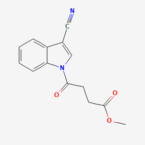 molecular formula C14H12N2O3 B2798928 methyl 4-(3-cyano-1H-indol-1-yl)-4-oxobutanoate CAS No. 1992939-93-1