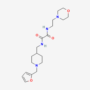molecular formula C19H30N4O4 B2798940 N-({1-[(furan-2-yl)methyl]piperidin-4-yl}methyl)-N'-[2-(morpholin-4-yl)ethyl]ethanediamide CAS No. 953158-61-7