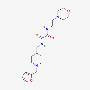 molecular formula C19H30N4O4 B2798940 N1-((1-(furan-2-ylmethyl)piperidin-4-yl)methyl)-N2-(2-morpholinoethyl)oxalamide CAS No. 953158-61-7