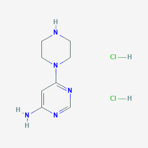 6-Piperazin-1-ylpyrimidin-4-amine;dihydrochloride