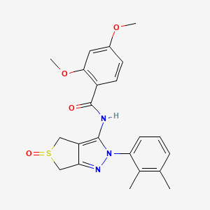 molecular formula C22H23N3O4S B2798949 N-[2-(2,3-dimethylphenyl)-5-oxo-2H,4H,6H-5lambda4-thieno[3,4-c]pyrazol-3-yl]-2,4-dimethoxybenzamide CAS No. 1019103-51-5