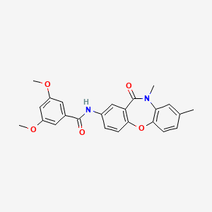 N-(8,10-dimethyl-11-oxo-10,11-dihydrodibenzo[b,f][1,4]oxazepin-2-yl)-3,5-dimethoxybenzamide