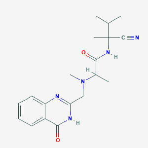 N-(1-cyano-1,2-dimethylpropyl)-2-{methyl[(4-oxo-3,4-dihydroquinazolin-2-yl)methyl]amino}propanamide