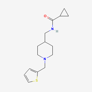 N-((1-(thiophen-2-ylmethyl)piperidin-4-yl)methyl)cyclopropanecarboxamide