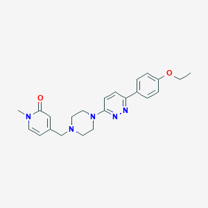molecular formula C23H27N5O2 B2798977 4-({4-[6-(4-Ethoxyphenyl)pyridazin-3-yl]piperazin-1-yl}methyl)-1-methyl-1,2-dihydropyridin-2-one CAS No. 2380186-93-4