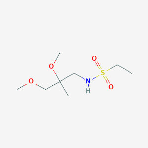 molecular formula C8H19NO4S B2798999 N-(2,3-dimethoxy-2-methylpropyl)ethane-1-sulfonamide CAS No. 2034451-93-7