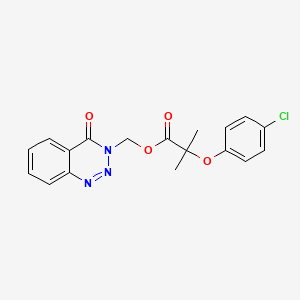 molecular formula C18H16ClN3O4 B2799007 (4-oxobenzo[d][1,2,3]triazin-3(4H)-yl)methyl 2-(4-chlorophenoxy)-2-methylpropanoate CAS No. 453533-60-3