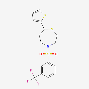 7-(Thiophen-2-yl)-4-((3-(trifluoromethyl)phenyl)sulfonyl)-1,4-thiazepane