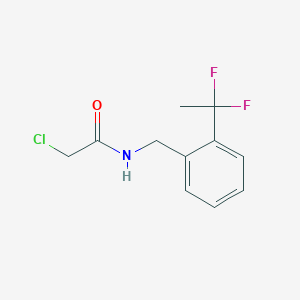 2-Chloro-N-[[2-(1,1-difluoroethyl)phenyl]methyl]acetamide