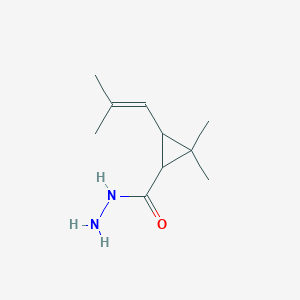 molecular formula C10H18N2O B2799013 2,2-Dimethyl-3-(2-methyl-1-propenyl)cyclopropanecarbohydrazide CAS No. 113904-76-0
