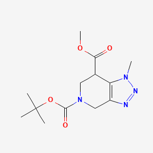 5-tert-butyl 7-methyl 1-methyl-6,7-dihydro-1H-[1,2,3]triazolo[4,5-c]pyridine-5,7(4H)-dicarboxylate