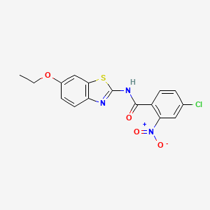 4-chloro-N-(6-ethoxy-1,3-benzothiazol-2-yl)-2-nitrobenzamide