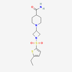 1-(1-((5-Ethylthiophen-2-yl)sulfonyl)azetidin-3-yl)piperidine-4-carboxamide