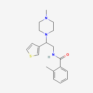 2-methyl-N-(2-(4-methylpiperazin-1-yl)-2-(thiophen-3-yl)ethyl)benzamide
