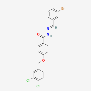 N'-[(E)-(3-bromophenyl)methylidene]-4-[(3,4-dichlorobenzyl)oxy]benzenecarbohydrazide