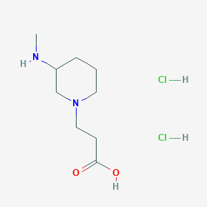 3-[3-(Methylamino)piperidin-1-yl]propanoic acid;dihydrochloride