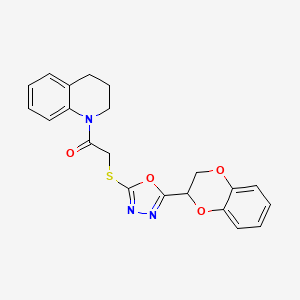 1-({[5-(2,3-Dihydro-1,4-benzodioxin-2-yl)-1,3,4-oxadiazol-2-yl]thio}acetyl)-1,2,3,4-tetrahydroquinoline