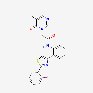 2-(4,5-dimethyl-6-oxopyrimidin-1(6H)-yl)-N-(2-(2-(2-fluorophenyl)thiazol-4-yl)phenyl)acetamide