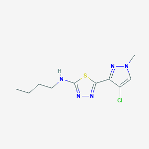 molecular formula C10H14ClN5S B279905 N-butyl-N-[5-(4-chloro-1-methyl-1H-pyrazol-3-yl)-1,3,4-thiadiazol-2-yl]amine 