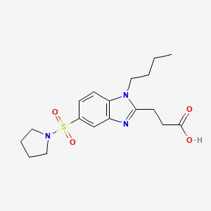 3-[1-Butyl-5-(pyrrolidine-1-sulfonyl)-1H-benzoimidazol-2-yl]-propionic acid