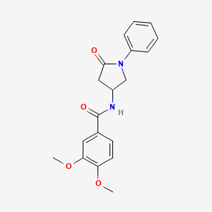 3,4-dimethoxy-N-(5-oxo-1-phenylpyrrolidin-3-yl)benzamide
