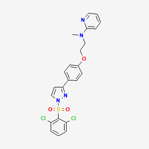 N-[2-(4-{1-[(2,6-dichlorophenyl)sulfonyl]-1H-pyrazol-3-yl}phenoxy)ethyl]-N-methyl-2-pyridinamine