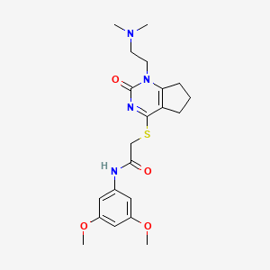 N-(3,5-dimethoxyphenyl)-2-((1-(2-(dimethylamino)ethyl)-2-oxo-2,5,6,7-tetrahydro-1H-cyclopenta[d]pyrimidin-4-yl)thio)acetamide