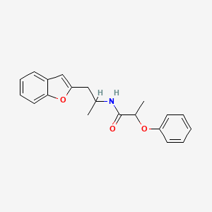 molecular formula C20H21NO3 B2799086 N-[1-(1-benzofuran-2-yl)propan-2-yl]-2-phenoxypropanamide CAS No. 2034610-44-9