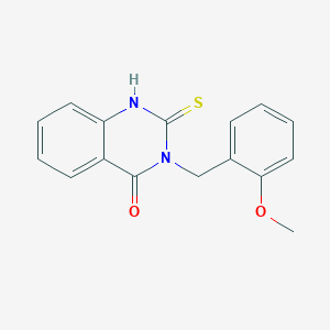 molecular formula C16H14N2O2S B2799087 2-mercapto-3-(2-methoxybenzyl)quinazolin-4(3H)-one CAS No. 343618-27-9