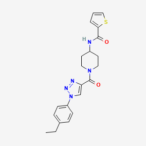 N-(1-(1-(4-ethylphenyl)-1H-1,2,3-triazole-4-carbonyl)piperidin-4-yl)thiophene-2-carboxamide