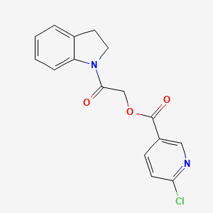 2-(2,3-dihydro-1H-indol-1-yl)-2-oxoethyl 6-chloropyridine-3-carboxylate