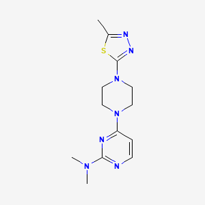 molecular formula C13H19N7S B2799095 N,N-Dimethyl-4-[4-(5-methyl-1,3,4-thiadiazol-2-yl)piperazin-1-yl]pyrimidin-2-amine CAS No. 2415524-77-3