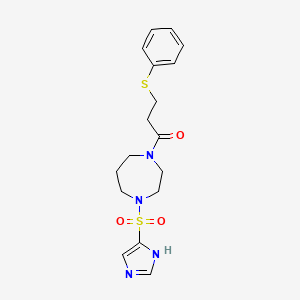 1-(4-((1H-imidazol-4-yl)sulfonyl)-1,4-diazepan-1-yl)-3-(phenylthio)propan-1-one