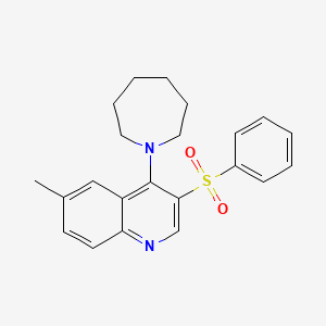 4-(Azepan-1-yl)-3-(benzenesulfonyl)-6-methylquinoline