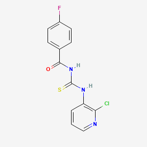 molecular formula C13H9ClFN3OS B2799100 N-[(2-chloropyridin-3-yl)carbamothioyl]-4-fluorobenzamide CAS No. 866014-31-5
