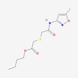 molecular formula C12H18N2O4S B2799103 butyl 2-({[(5-methyl-1,2-oxazol-3-yl)carbamoyl]methyl}sulfanyl)acetate CAS No. 403836-48-6