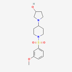 1-(1-((3-Methoxyphenyl)sulfonyl)piperidin-4-yl)pyrrolidin-3-ol