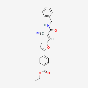 ethyl 4-[5-[(E)-3-(benzylamino)-2-cyano-3-oxoprop-1-enyl]furan-2-yl]benzoate