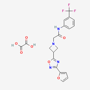 2-(3-(3-(furan-2-yl)-1,2,4-oxadiazol-5-yl)azetidin-1-yl)-N-(3-(trifluoromethyl)phenyl)acetamide oxalate