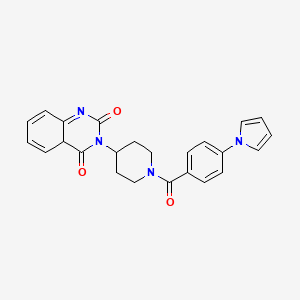 3-{1-[4-(1H-pyrrol-1-yl)benzoyl]piperidin-4-yl}-1,2,3,4-tetrahydroquinazoline-2,4-dione
