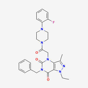 6-benzyl-1-ethyl-4-(2-(4-(2-fluorophenyl)piperazin-1-yl)-2-oxoethyl)-3-methyl-1H-pyrazolo[4,3-d]pyrimidine-5,7(4H,6H)-dione