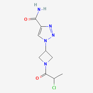 1-[1-(2-Chloropropanoyl)azetidin-3-yl]triazole-4-carboxamide