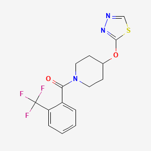 (4-((1,3,4-Thiadiazol-2-yl)oxy)piperidin-1-yl)(2-(trifluoromethyl)phenyl)methanone