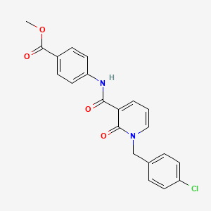 molecular formula C21H17ClN2O4 B2799119 methyl 4-{1-[(4-chlorophenyl)methyl]-2-oxo-1,2-dihydropyridine-3-amido}benzoate CAS No. 946247-31-0
