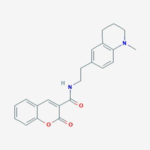 molecular formula C22H22N2O3 B2799124 N-(2-(1-methyl-1,2,3,4-tetrahydroquinolin-6-yl)ethyl)-2-oxo-2H-chromene-3-carboxamide CAS No. 946362-61-4